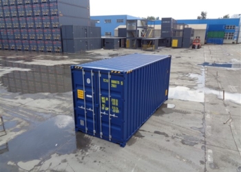 Nuevo contenedor de envío HC azul de 20 pies