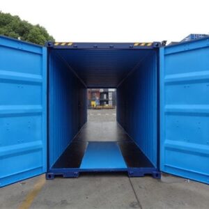 Contenedor marítimo de 40 pies con puertas dobles, nuevo color azul