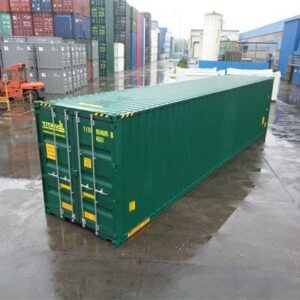 Contenedor marítimo de 40 pies con puertas dobles, nuevo color verde