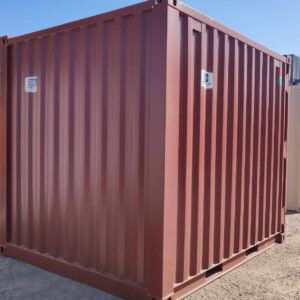 Contenedor de envío rojo usado de 10 pies