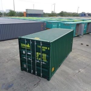 Contenedor marítimo de 20 pies con puertas dobles, nuevo color verde