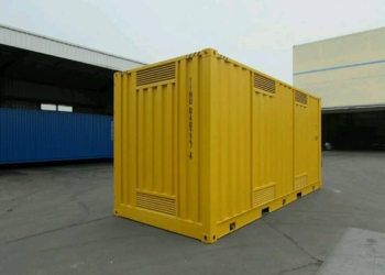 Nuevo contenedor de envío amarillo de 20 pies