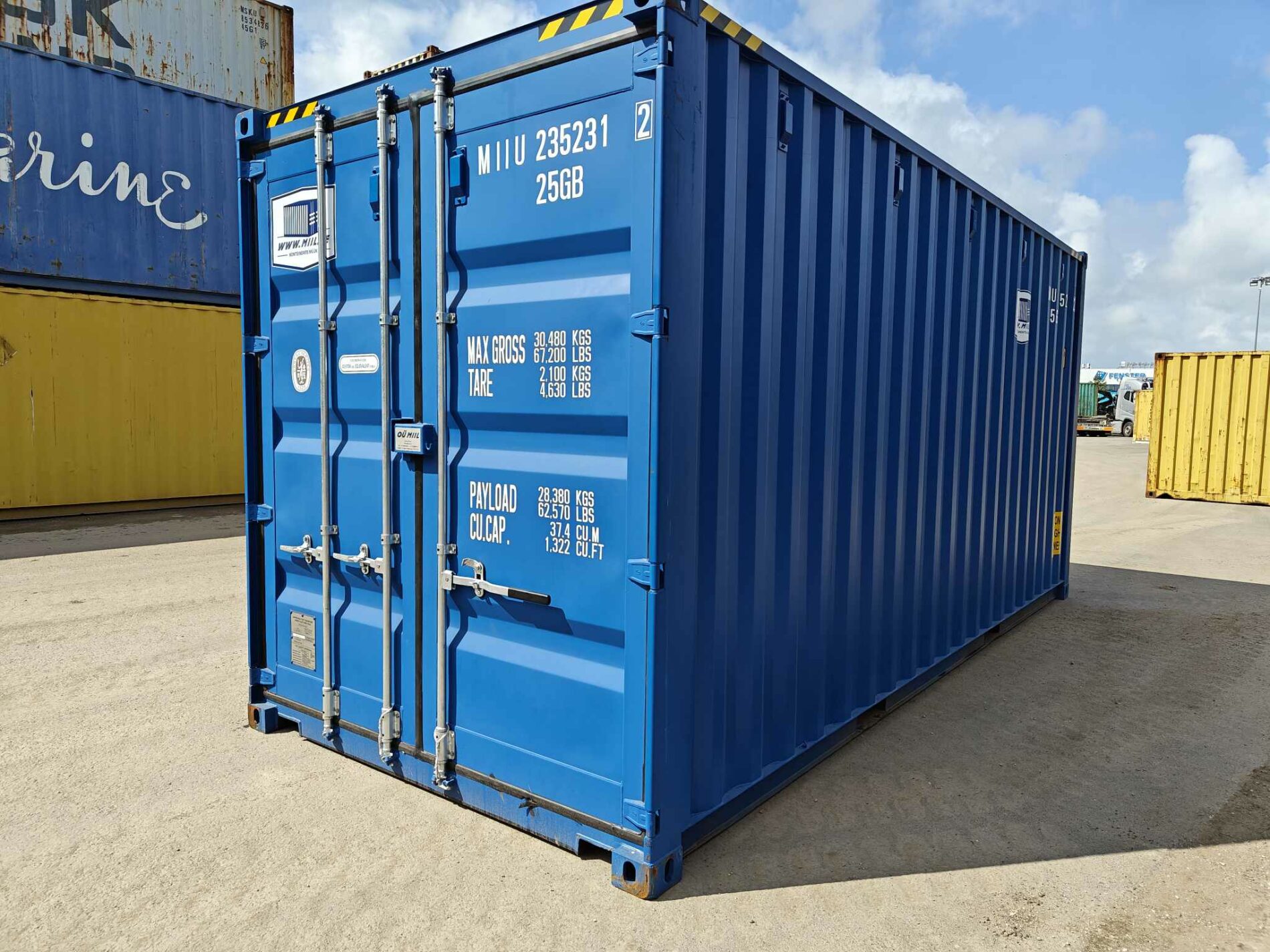Contenedor de envío azul de 20 pies usado - immagine 2